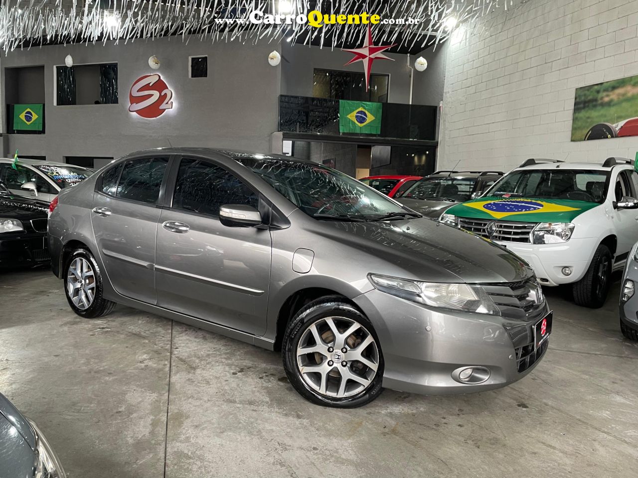 HONDA   CITY SEDAN EX 1.5 FLEX 16V 4P AUT.   CINZA 2010 1.5 FLEX - Loja
