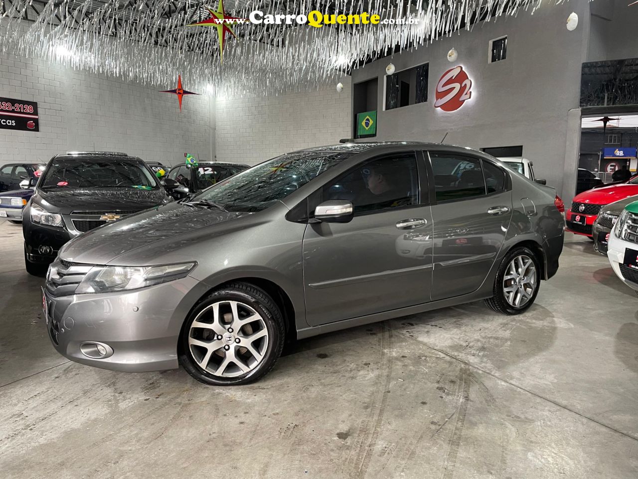 HONDA   CITY SEDAN EX 1.5 FLEX 16V 4P AUT.   CINZA 2010 1.5 FLEX - Loja