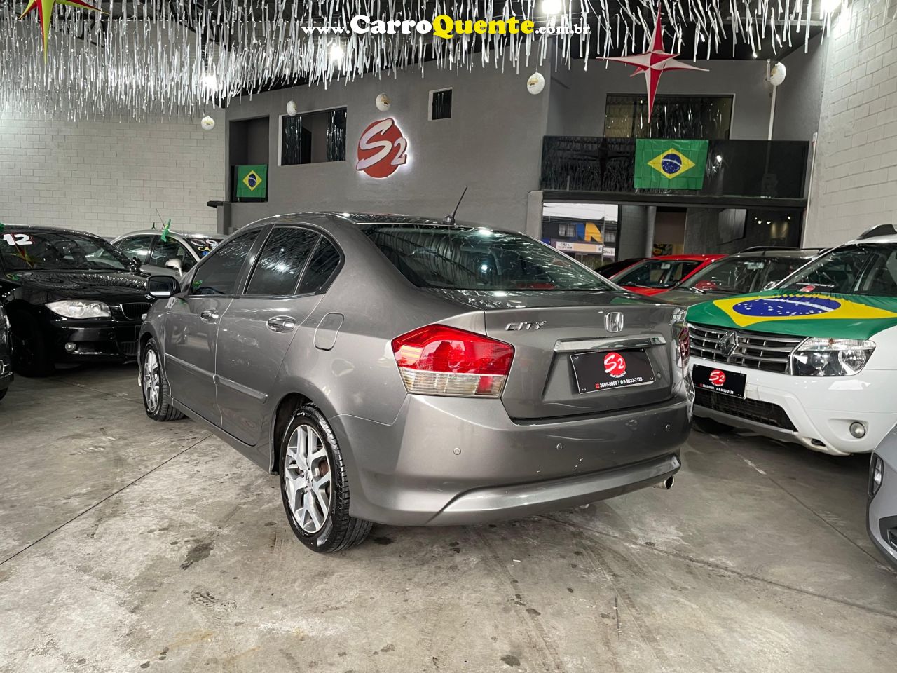 HONDA   CITY SEDAN EX 1.5 FLEX 16V 4P AUT.   CINZA 2010 1.5 FLEX - Loja