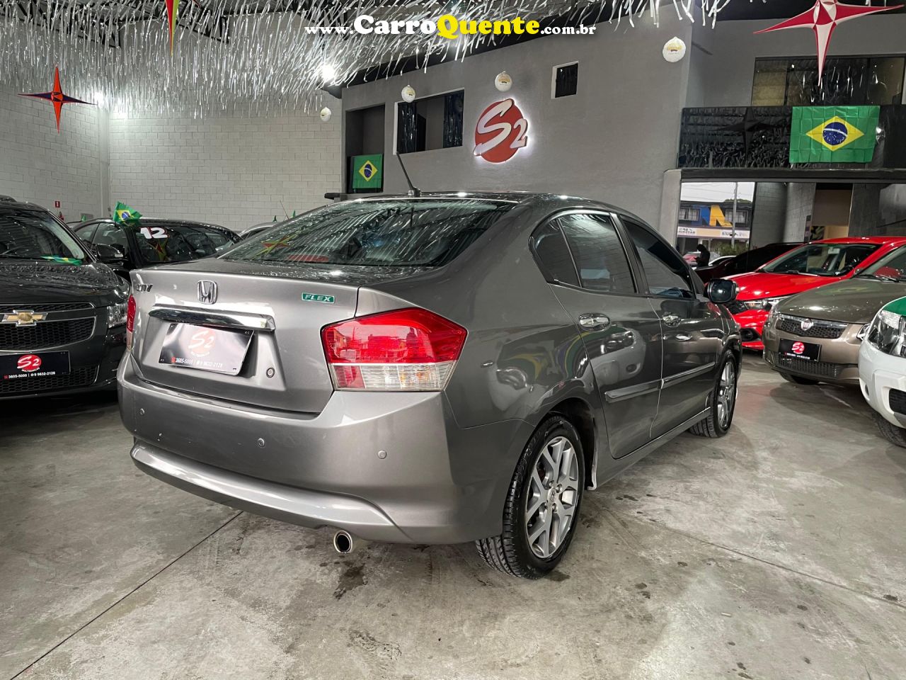 HONDA   CITY SEDAN EX 1.5 FLEX 16V 4P AUT.   CINZA 2010 1.5 FLEX - Loja