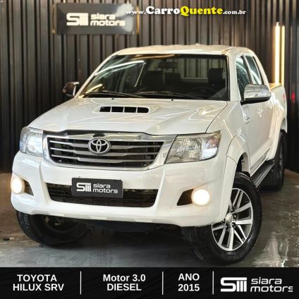 TOYOTA   HILUX CD SRV D4-D 4X4 3.0 TDI DIESEL AUT   BRANCO 2015 3.0 DIESEL