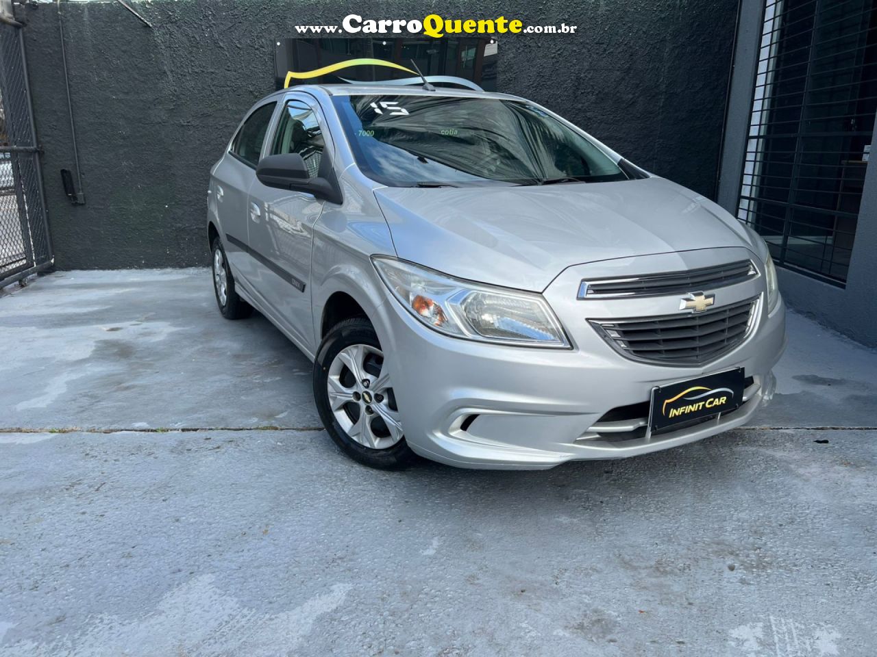 CHEVROLET   ONIX HATCH LT 1.0 8V FLEXPOWER 5P MEC.   PRATA 2015 1.0 FLEX - Loja