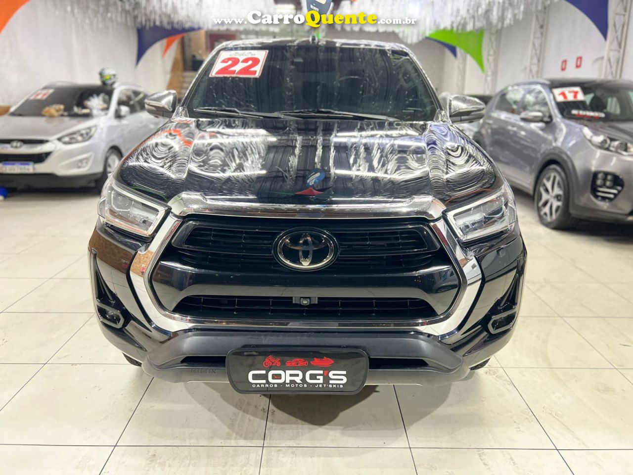 TOYOTA   HILUX SW4 SRX 4X4 2.8 TDI 16V DIES. AUT.   PRETO 2022 2.8 DIESEL - Loja