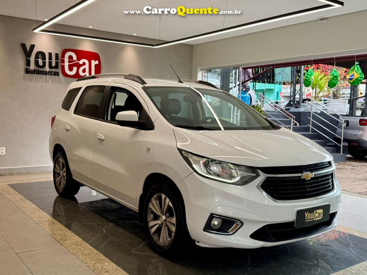 CHEVROLET   SPIN PREMIER 1.8 8V ECONO.FLEX 5P AUT.   BRANCO 2023 1.8 FLEX - Loja