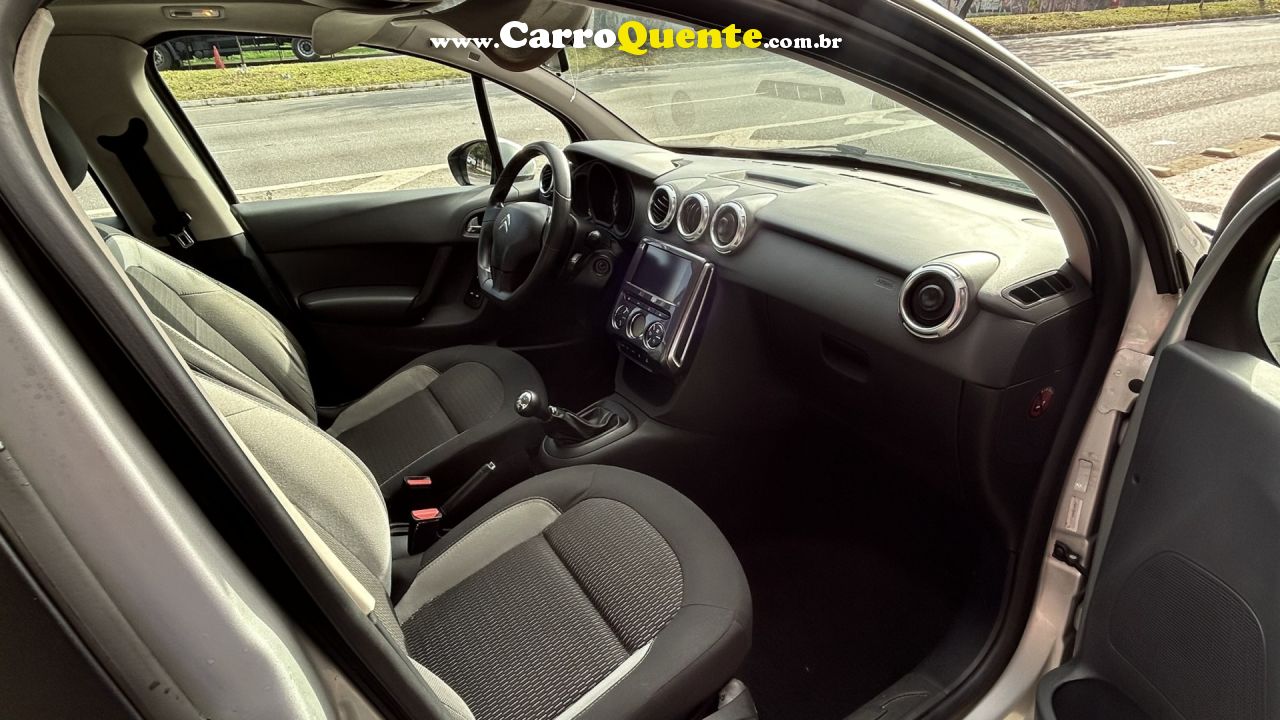 CITROËN   C3 TENDANCE PURE TECH 1.2 FLEX 12V MEC.   PRATA 2017 1.2 FLEX - Loja