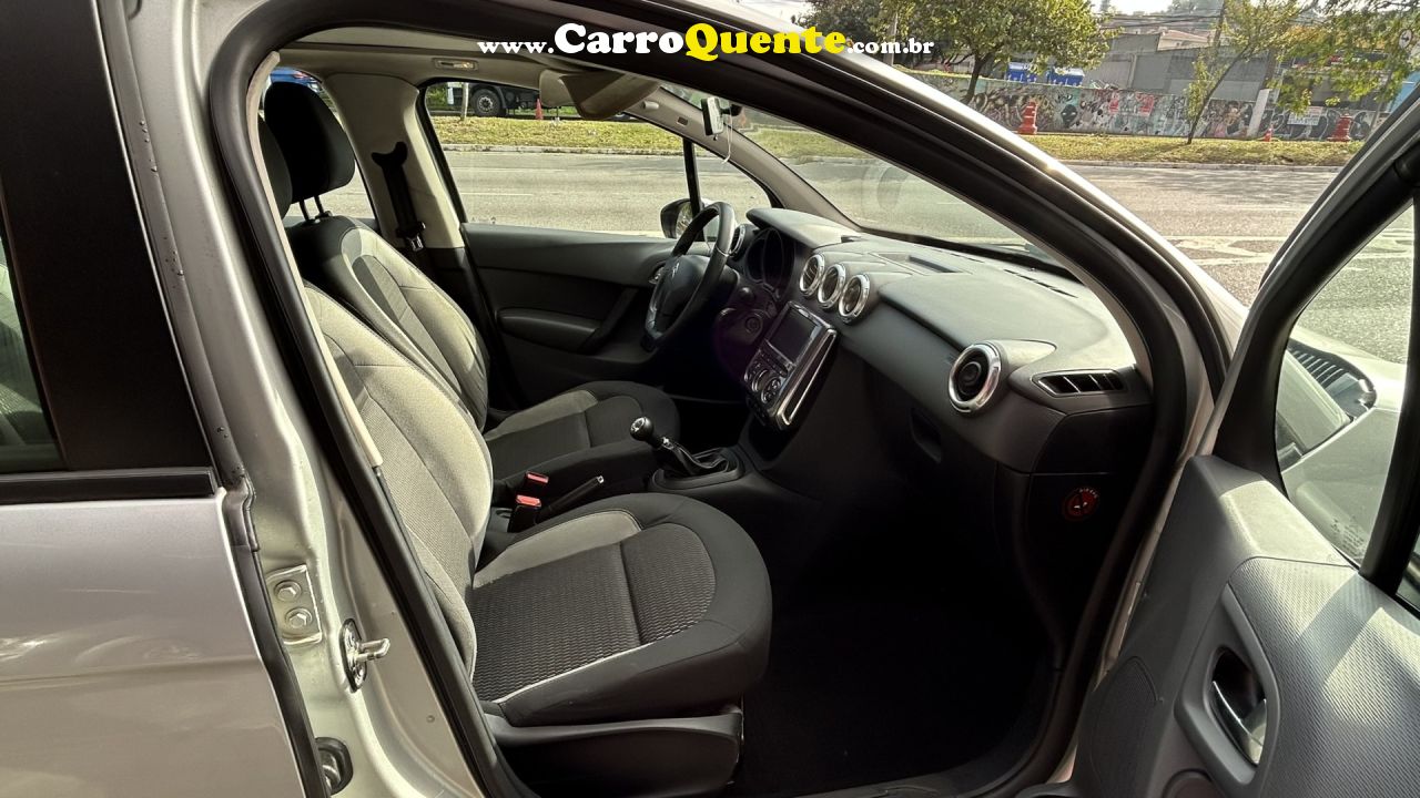 CITROËN   C3 TENDANCE PURE TECH 1.2 FLEX 12V MEC.   PRATA 2017 1.2 FLEX - Loja