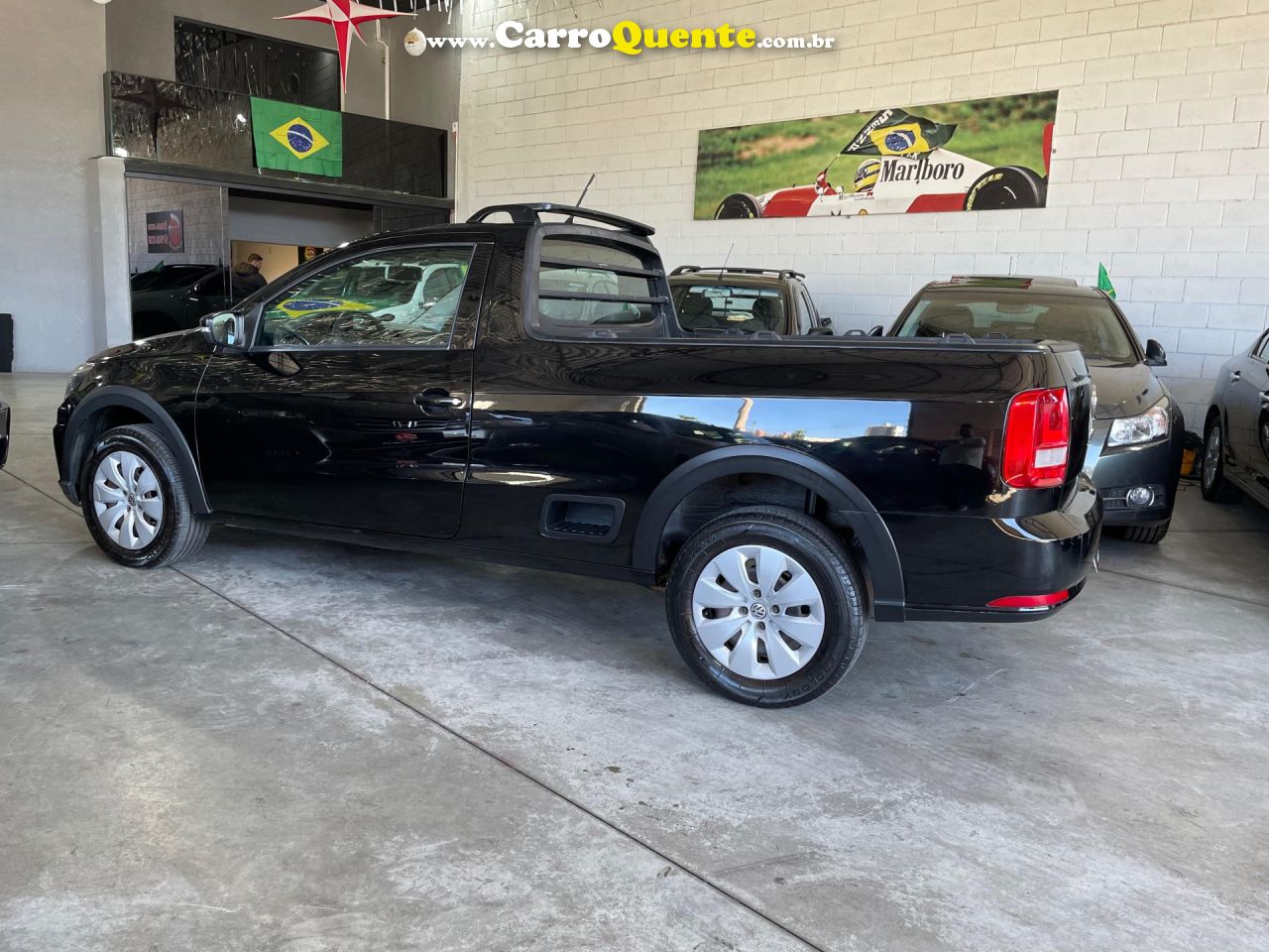 VOLKSWAGEN   SAVEIRO TRENDLINE 1.6 T.FLEX 8V   PRETO 2018 1.6 FLEX - Loja