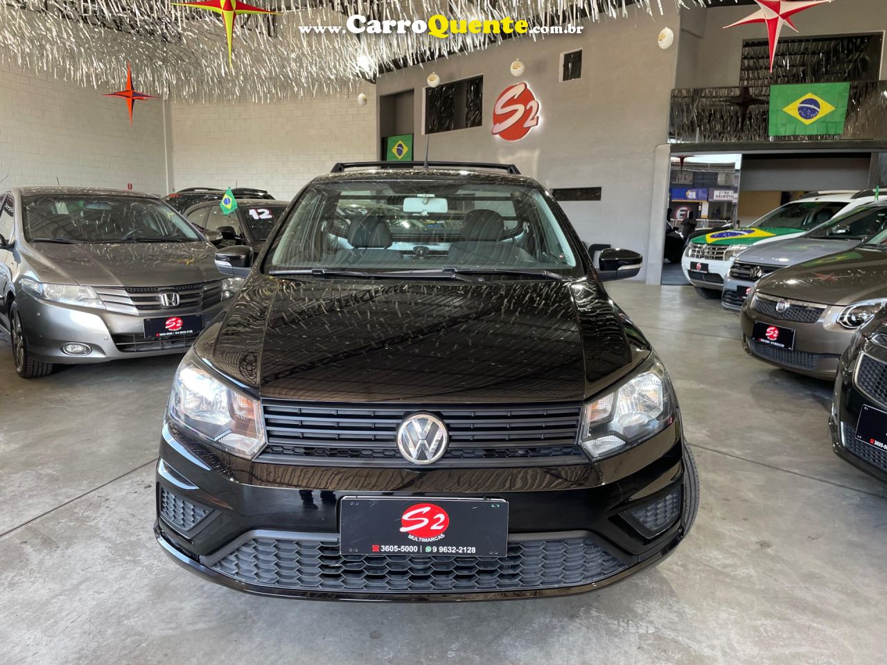 VOLKSWAGEN   SAVEIRO TRENDLINE 1.6 T.FLEX 8V   PRETO 2018 1.6 FLEX - Loja