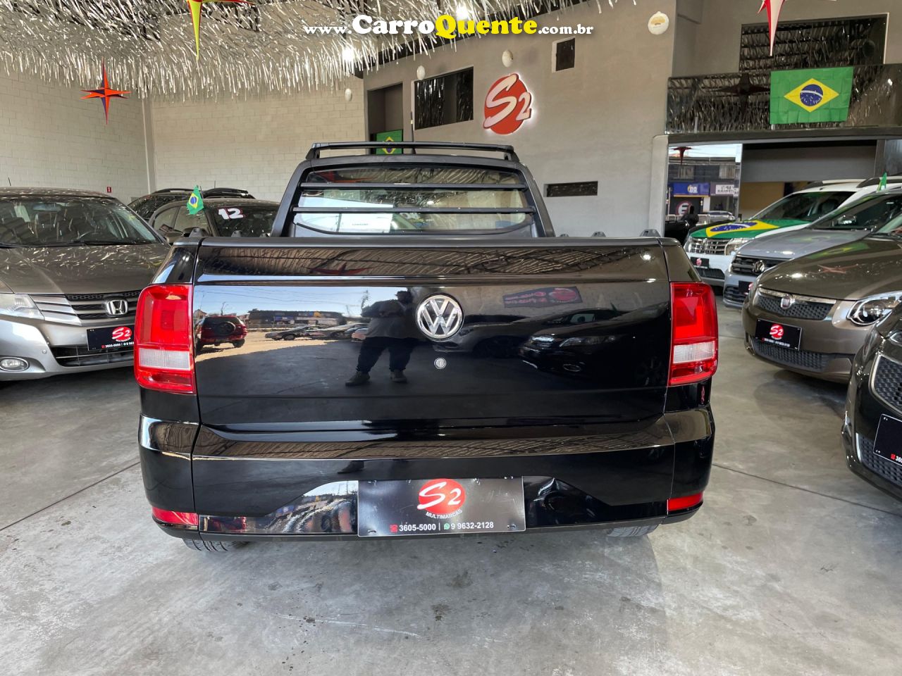 VOLKSWAGEN   SAVEIRO TRENDLINE 1.6 T.FLEX 8V   PRETO 2018 1.6 FLEX - Loja
