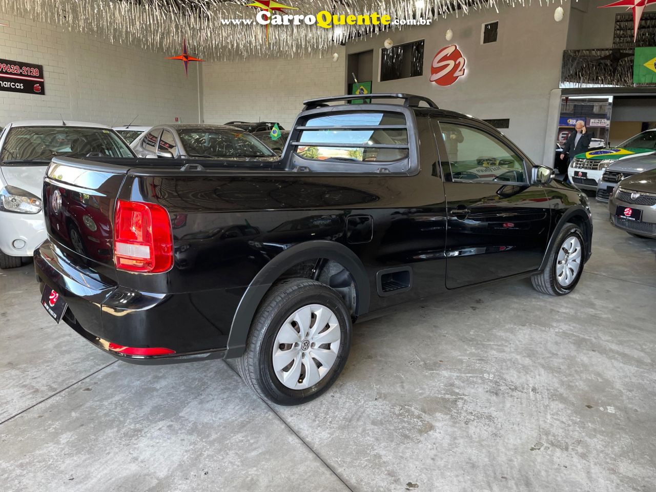 VOLKSWAGEN   SAVEIRO TRENDLINE 1.6 T.FLEX 8V   PRETO 2018 1.6 FLEX - Loja