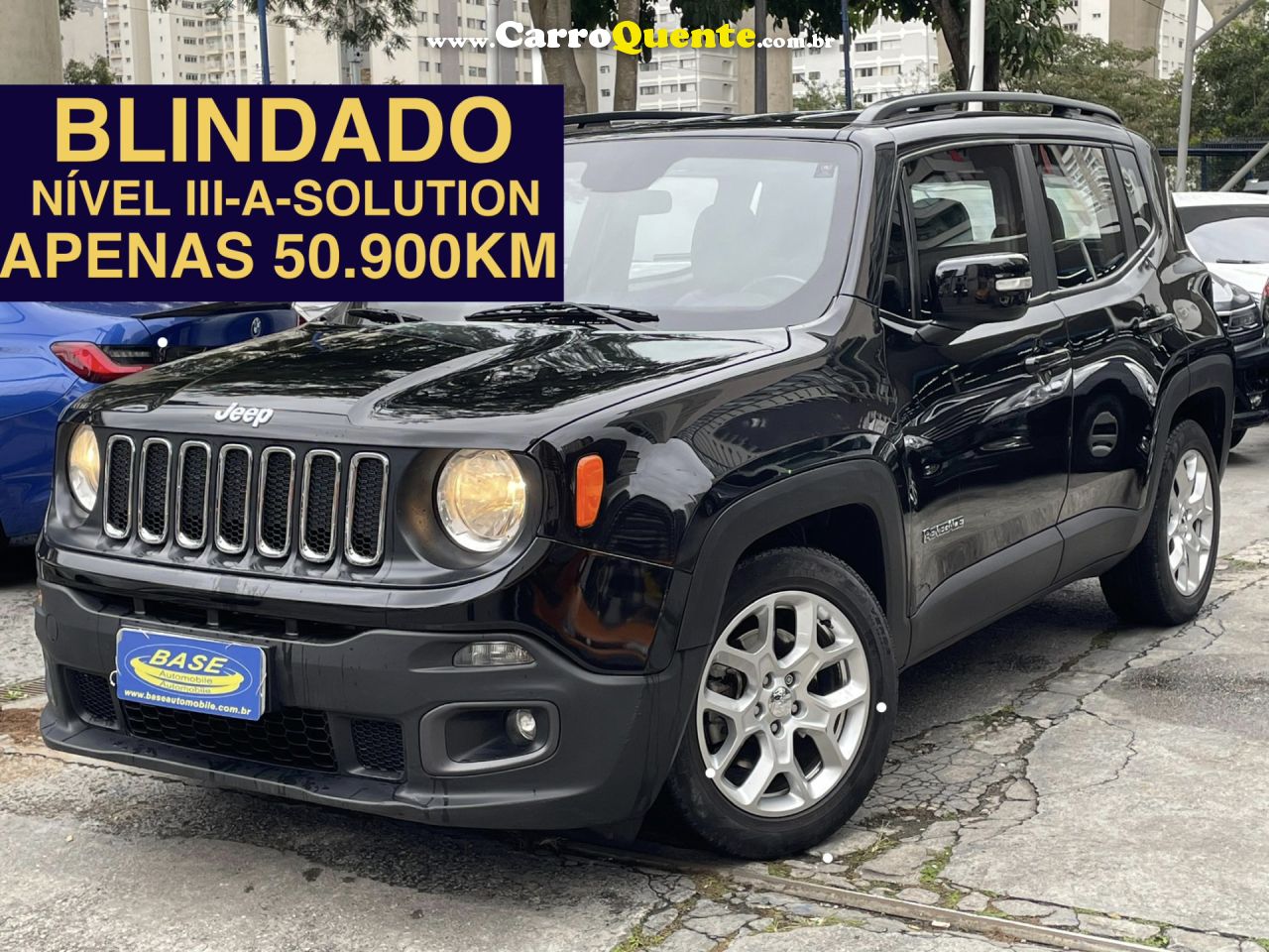 JEEP   RENEGADE LONGITUDE 1.8 4X2 FLEX 16V AUT.   PRETO 2016 1.8 FLEX - Loja