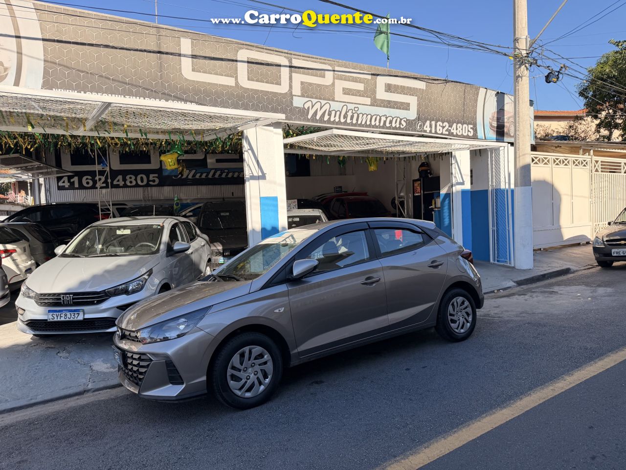 HYUNDAI   HB20 SENSE PLUS1.0 FLEX 12V MEC.   CINZA 2024 1,0 FLEX - Loja