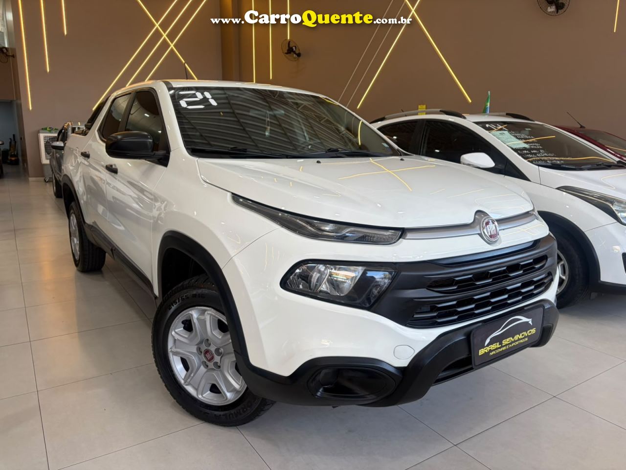 FIAT   TORO ENDURANCE 1.8 16V FLEX AUT.   BRANCO 2021 1.8 FLEX - Loja