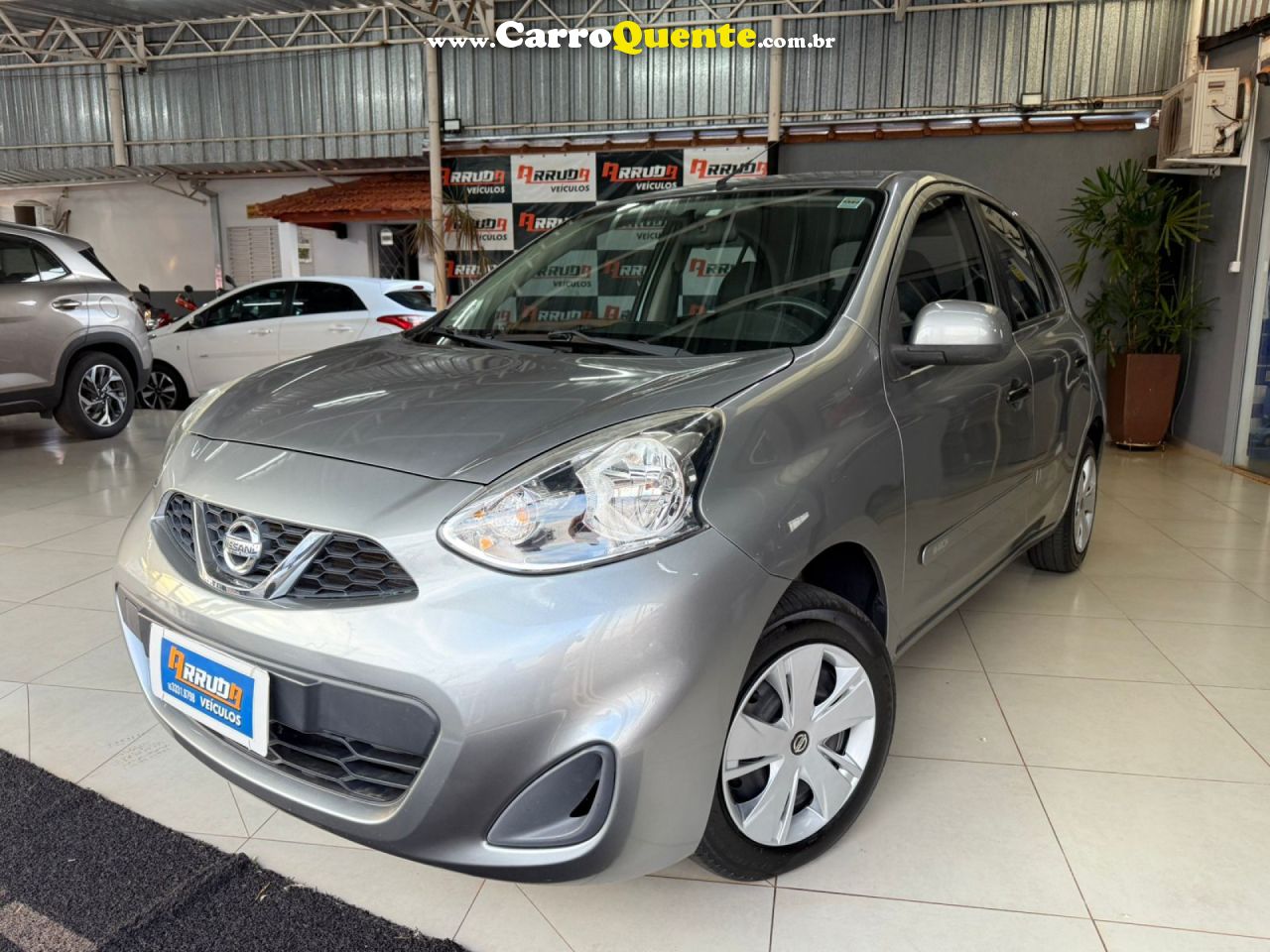 NISSAN   MARCH S 1.0 12V FLEX 5P   CINZA 2015 1.0 FLEX - Loja