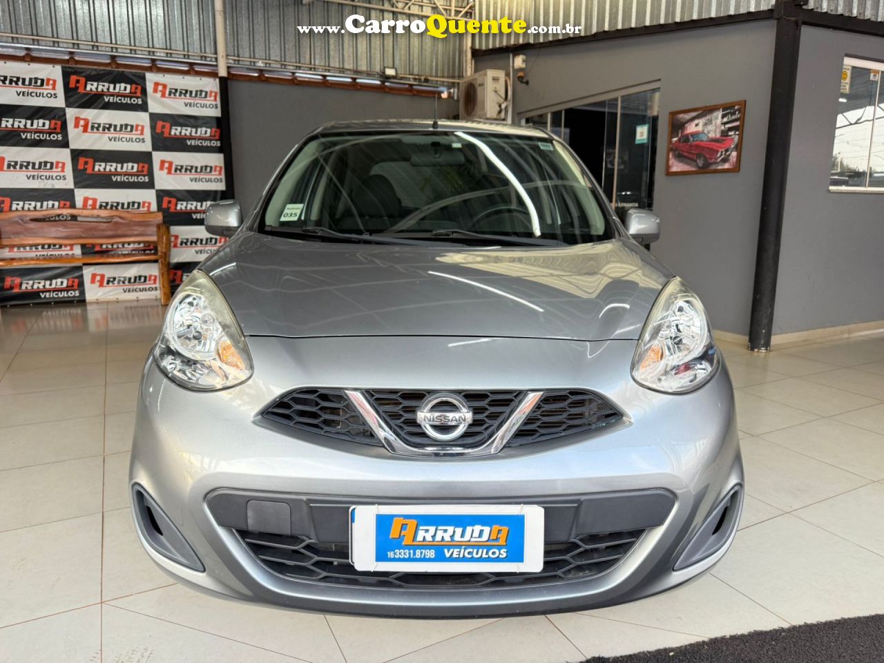 NISSAN   MARCH S 1.0 12V FLEX 5P   CINZA 2015 1.0 FLEX - Loja