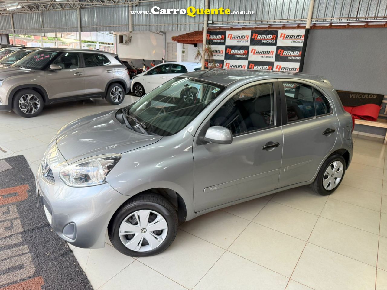 NISSAN   MARCH S 1.0 12V FLEX 5P   CINZA 2015 1.0 FLEX - Loja