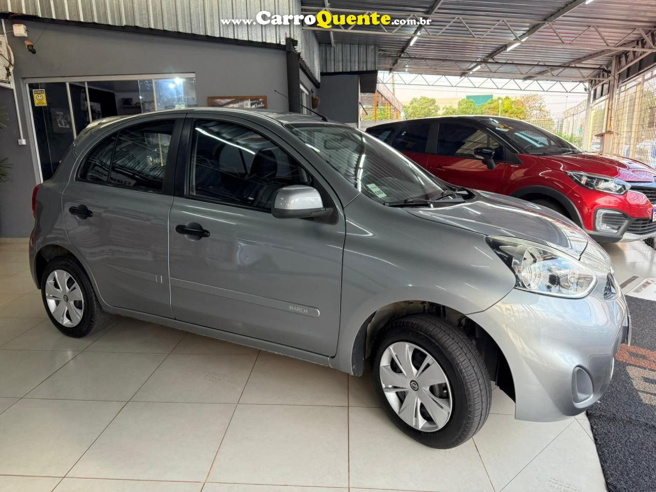 NISSAN   MARCH S 1.0 12V FLEX 5P   CINZA 2015 1.0 FLEX - Loja
