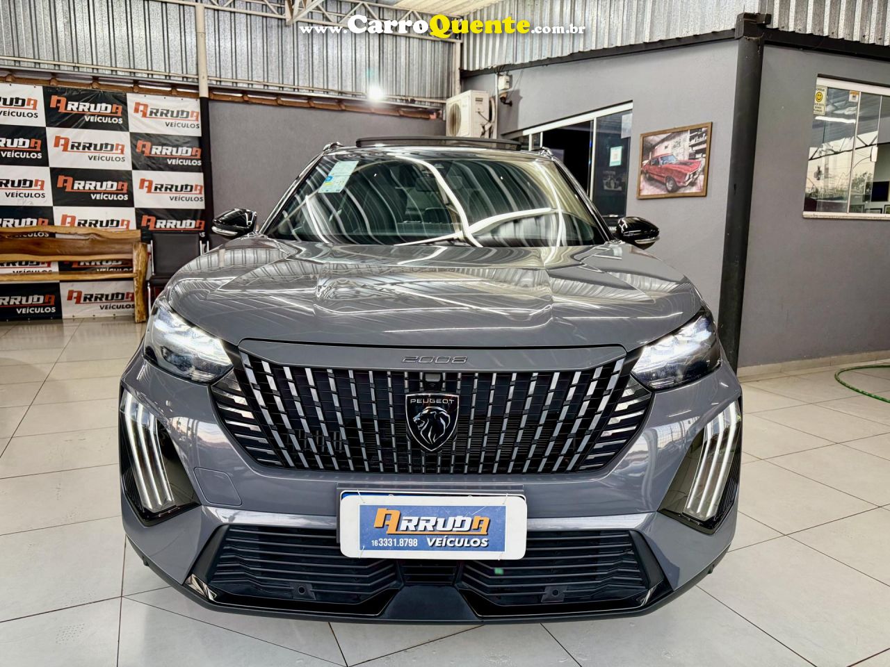 PEUGEOT   2008 GT T200 1.0 AUT   CINZA 2025 1.0 FLEX - Loja