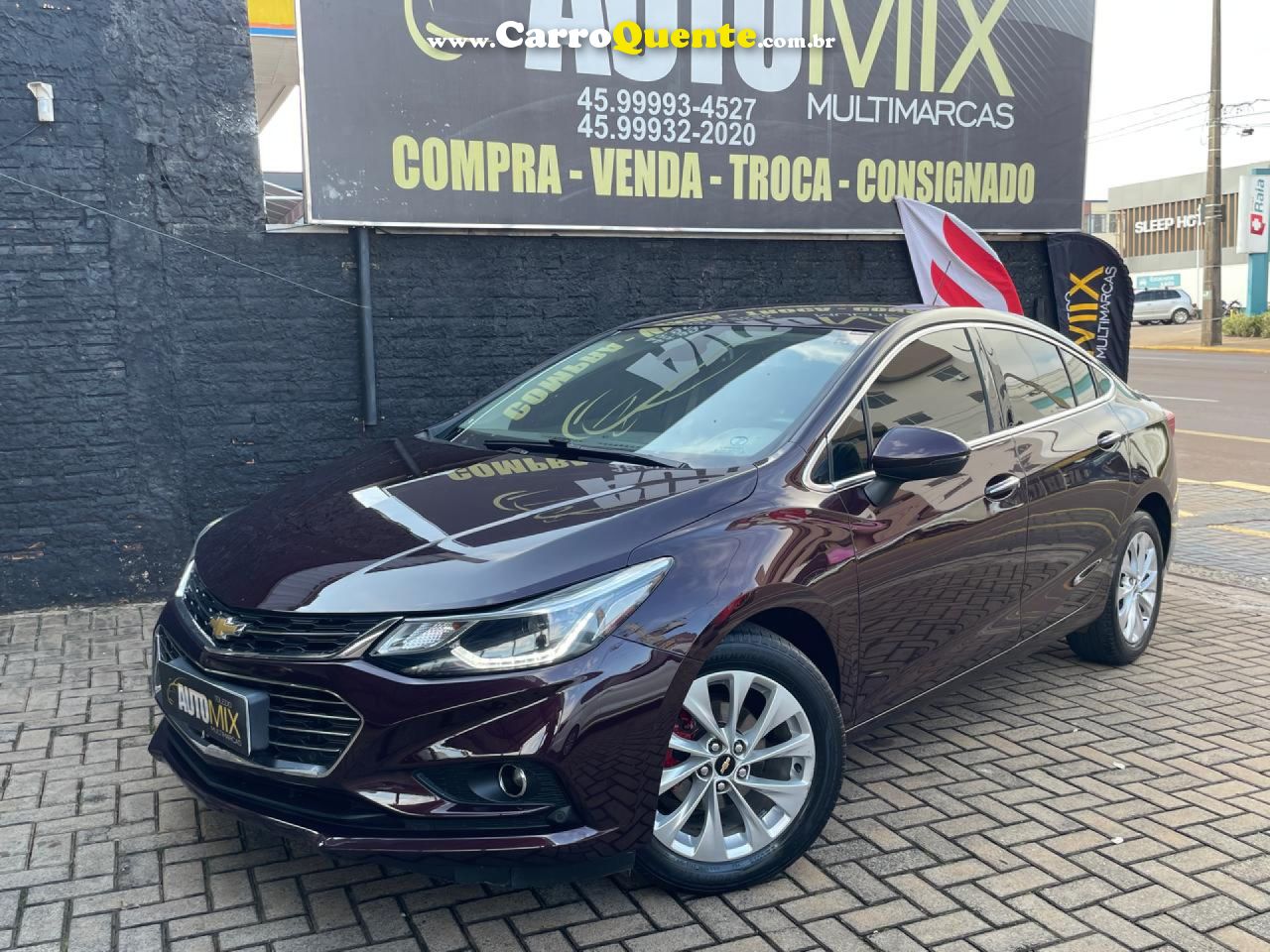 CHEVROLET   CRUZE LTZ 1.4 16V TURBO FLEX 4P AUT.   VERMELHO 2018 1.4 FLEX - Loja