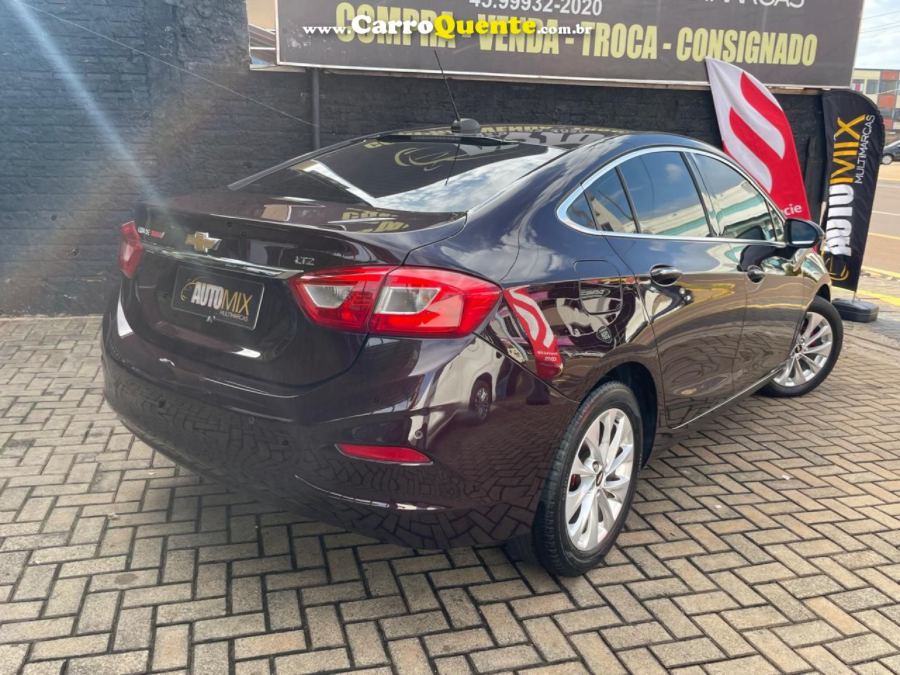 CHEVROLET   CRUZE LTZ 1.4 16V TURBO FLEX 4P AUT.   VERMELHO 2018 1.4 FLEX - Loja