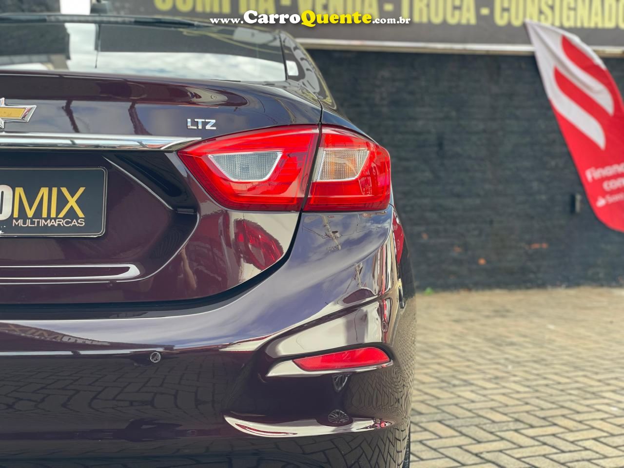 CHEVROLET   CRUZE LTZ 1.4 16V TURBO FLEX 4P AUT.   VERMELHO 2018 1.4 FLEX - Loja