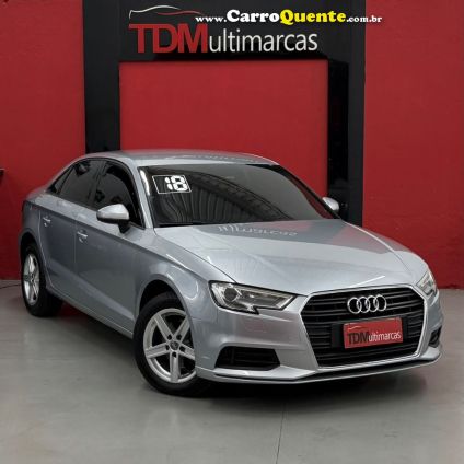 AUDI   A3 SEDAN 1.4 TFSI FLEX TIPTRONIC 4P   PRATA 2018 1.4 FLEX