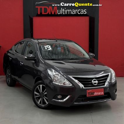 NISSAN   VERSA SL DIRECT 1.6 16V FLEX  AUT.    CINZA 2019 1.6 FLEX