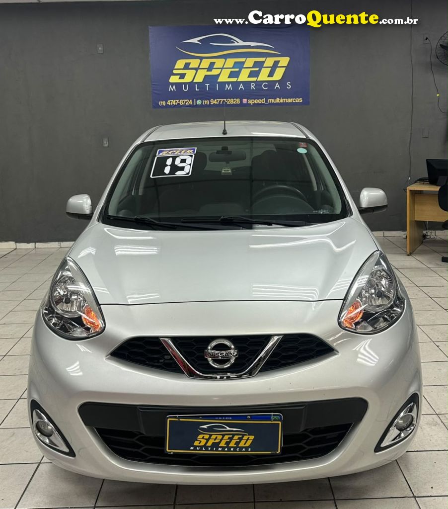 NISSAN   MARCH SV 1.0 12V FLEX 5P   PRATA 2019 1.0 FLEX - Loja