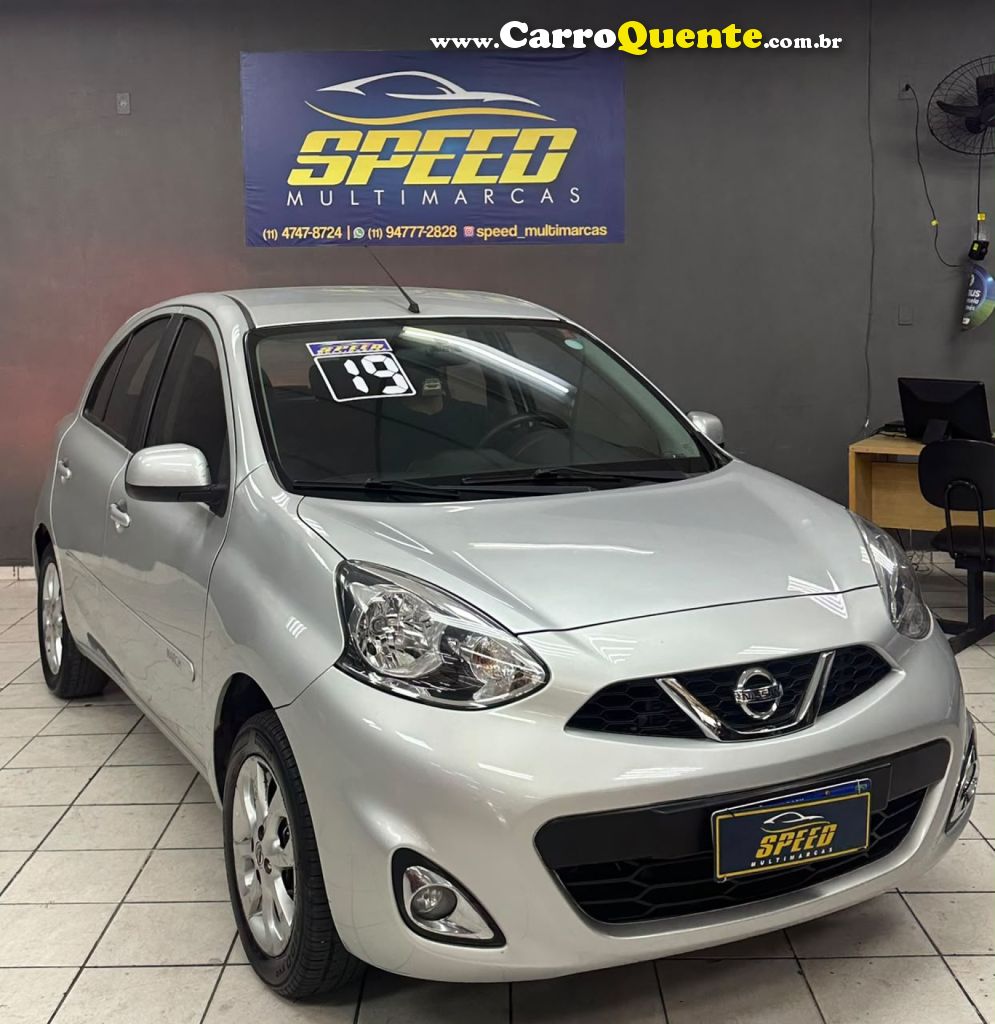 NISSAN   MARCH SV 1.0 12V FLEX 5P   PRATA 2019 1.0 FLEX - Loja