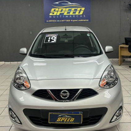 NISSAN   MARCH SV 1.0 12V FLEX 5P   PRATA 2019 1.0 FLEX