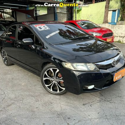 HONDA   CIVIC SEDAN LXS 1.81.8 FLEX 16V AUT. 4P   PRETO 2008 1.8 FLEX