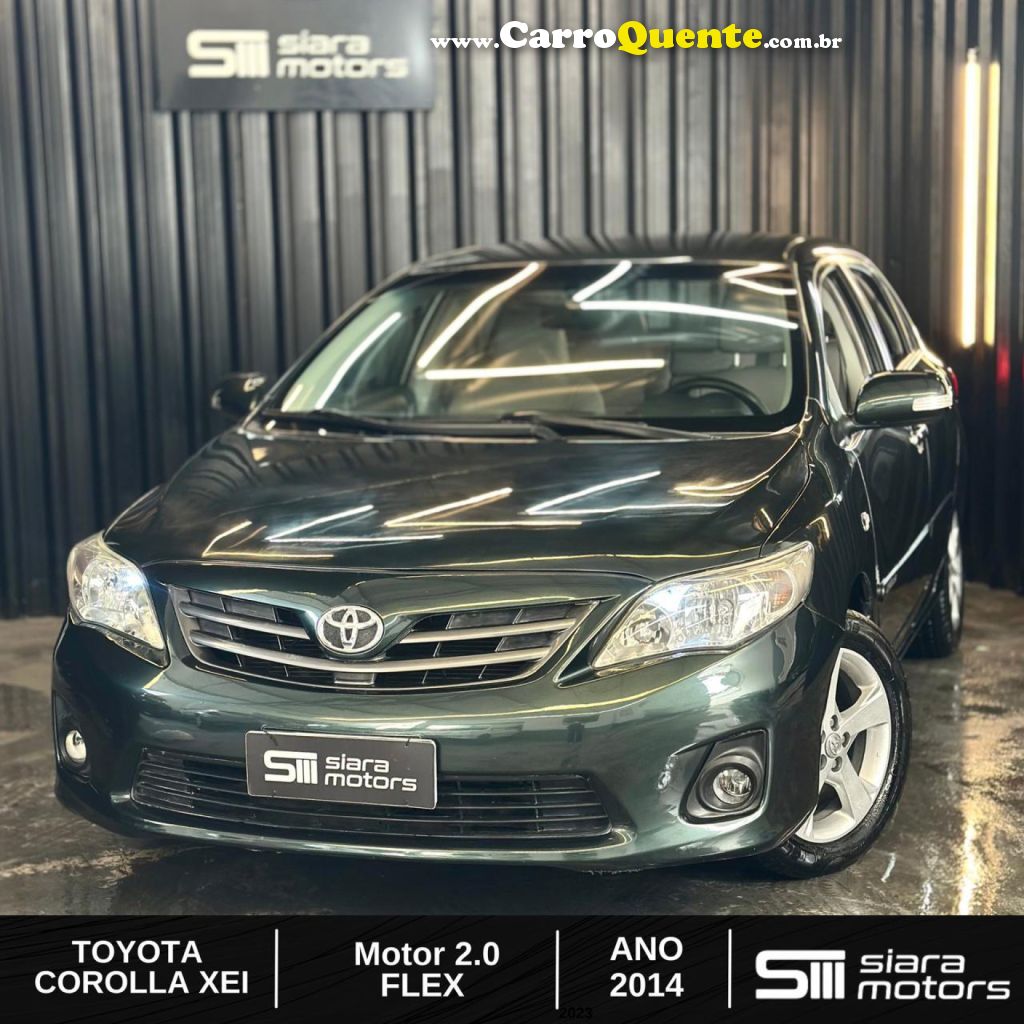 TOYOTA   COROLLA XEI 2.0 FLEX 16V AUT.   VERDE 2014 2.0 FLEX - Loja