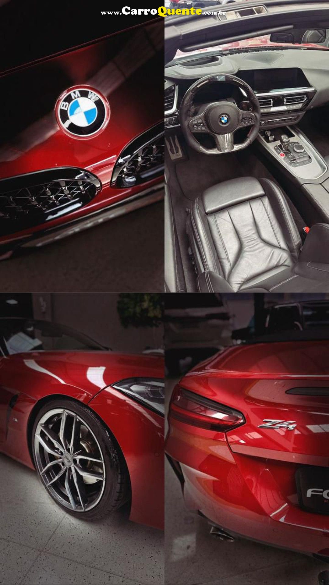 BMW   Z4 ROADSTER SDRIVE 30I MSPORT 2.0 TB AUT   VERMELHO 2020 2.0 GASOLINA - Loja