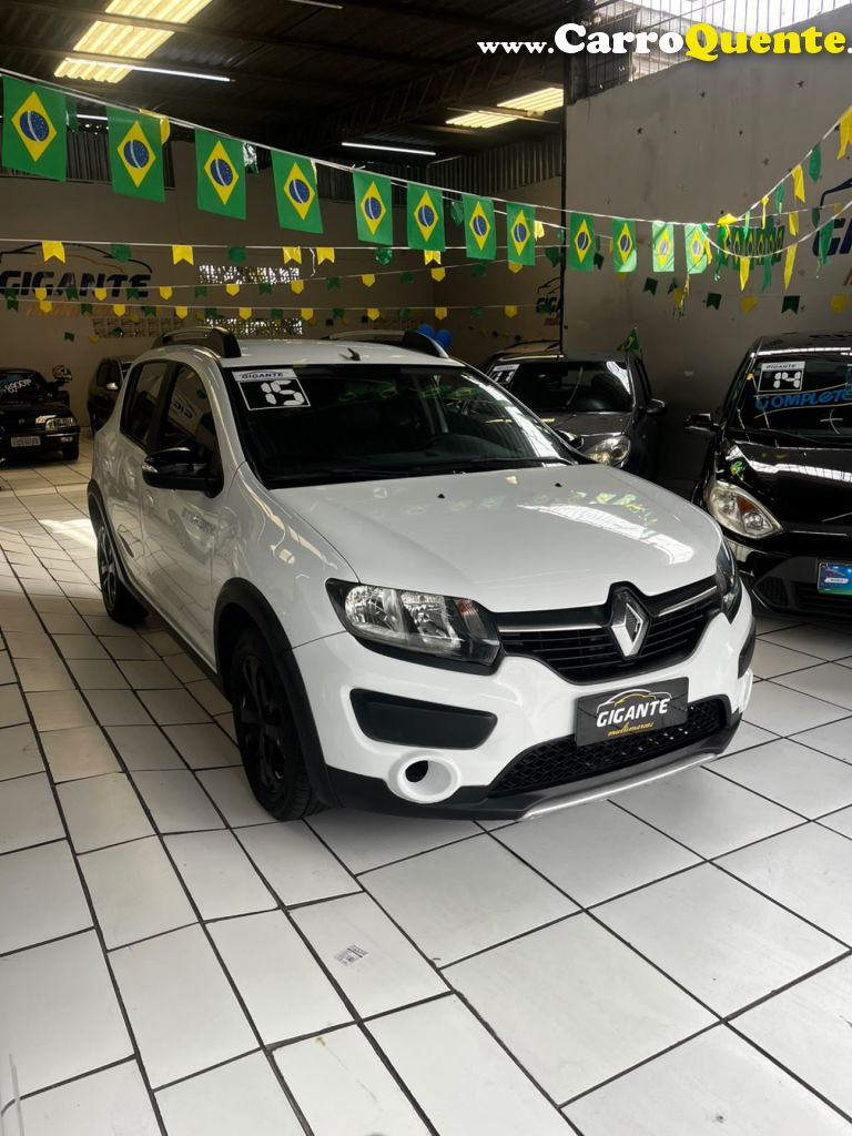 RENAULT   SANDERO STEPWAY HI-POWER 1.6 8V 5P   BRANCO 2015 1.6 FLEX - Loja