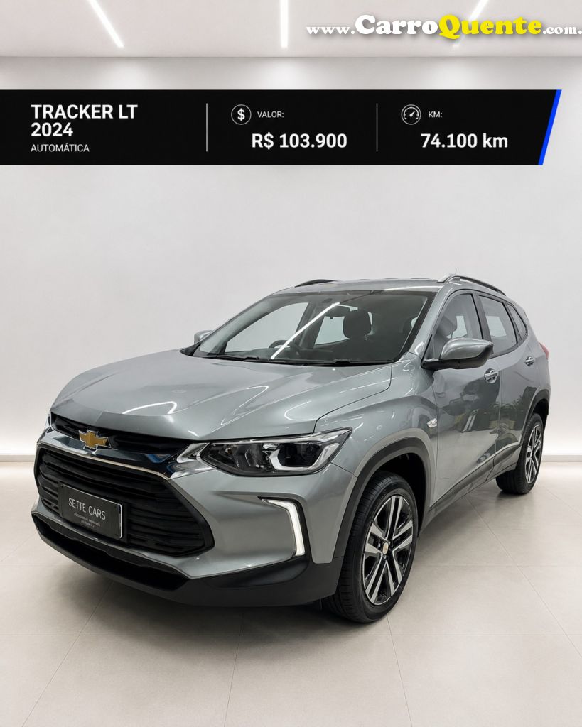 CHEVROLET   TRACKER LT 1.0 TURBO 12V FLEX AUT.   PRATA 2024 1.0 FLEX - Loja