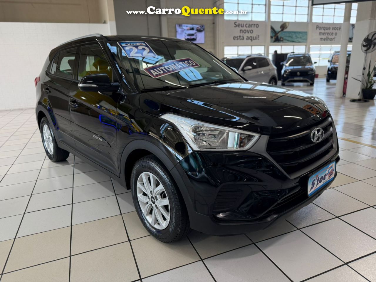 HYUNDAI   CRETA ACTION 1.6 16V FLEX AUT.   PRETO 2022 1.6 FLEX - Loja