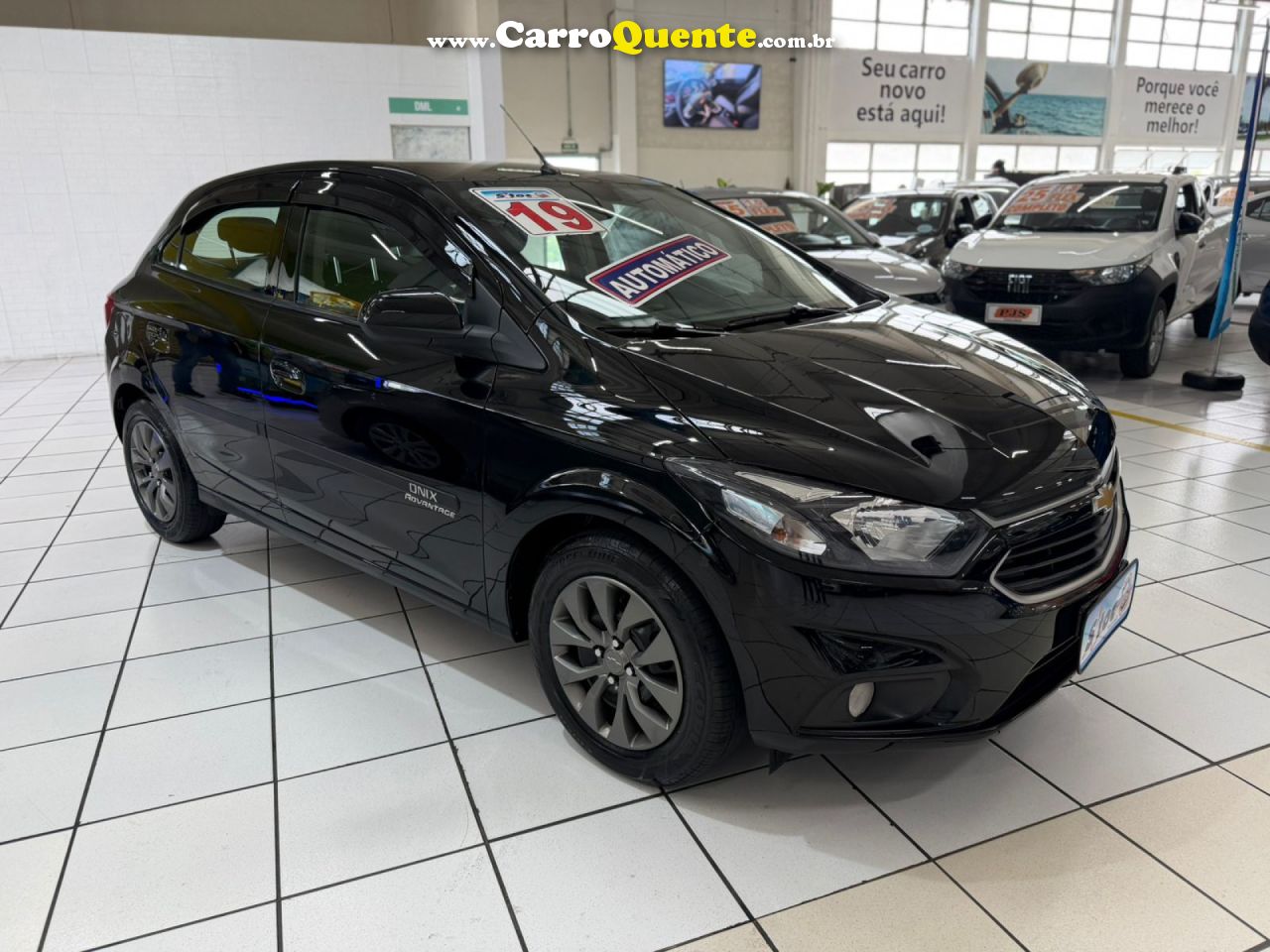 CHEVROLET   ONIX HATCH ADVANTAGE 1.4 8V FLEX 5P AUT.   PRETO 2019 1.4 FLEX - Loja