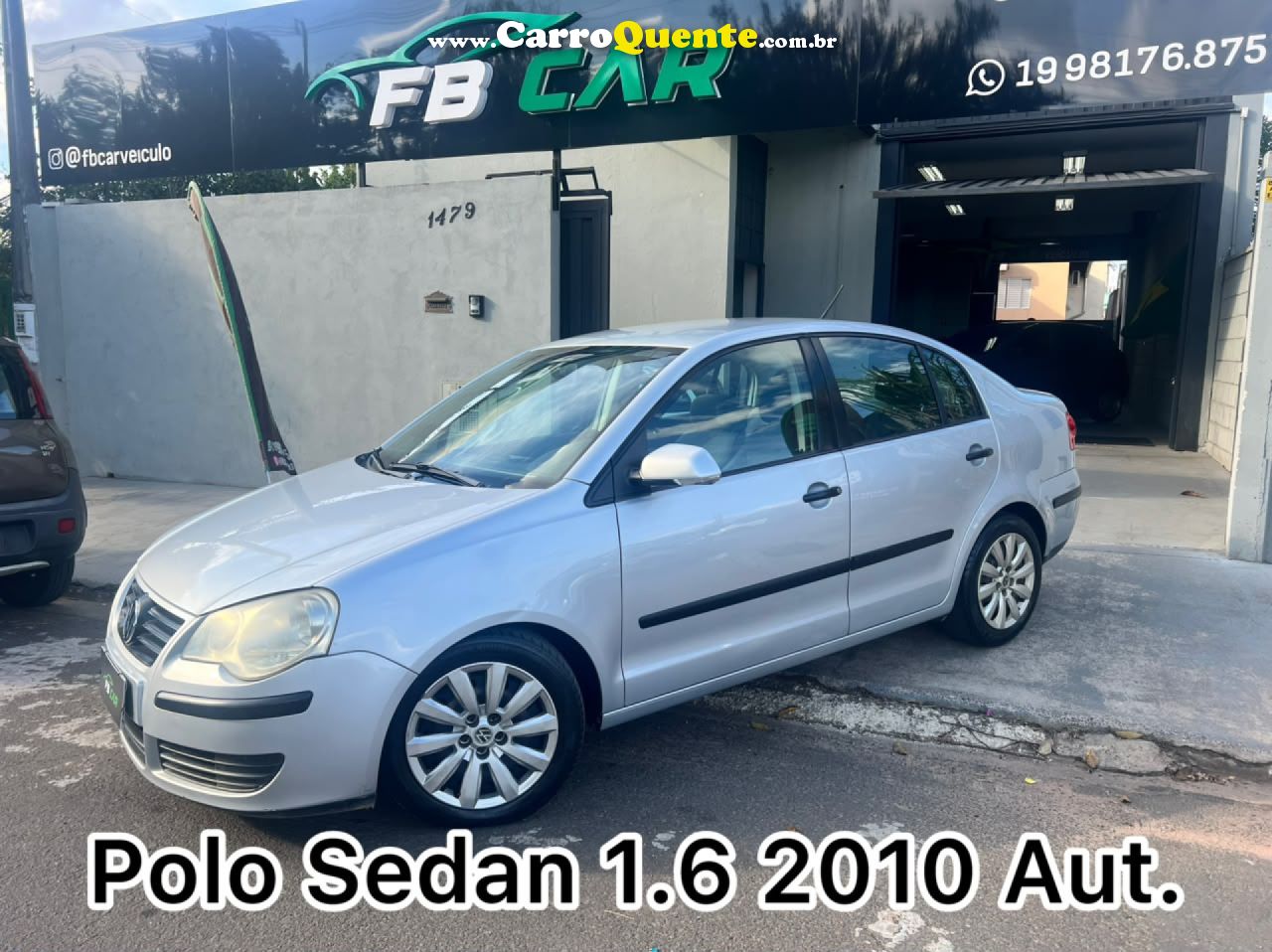 VOLKSWAGEN   POLO SEDAN I MOTION  1.6 TOTAL FLEX  4P   PRATA 2010 1.6 FLEX - Loja