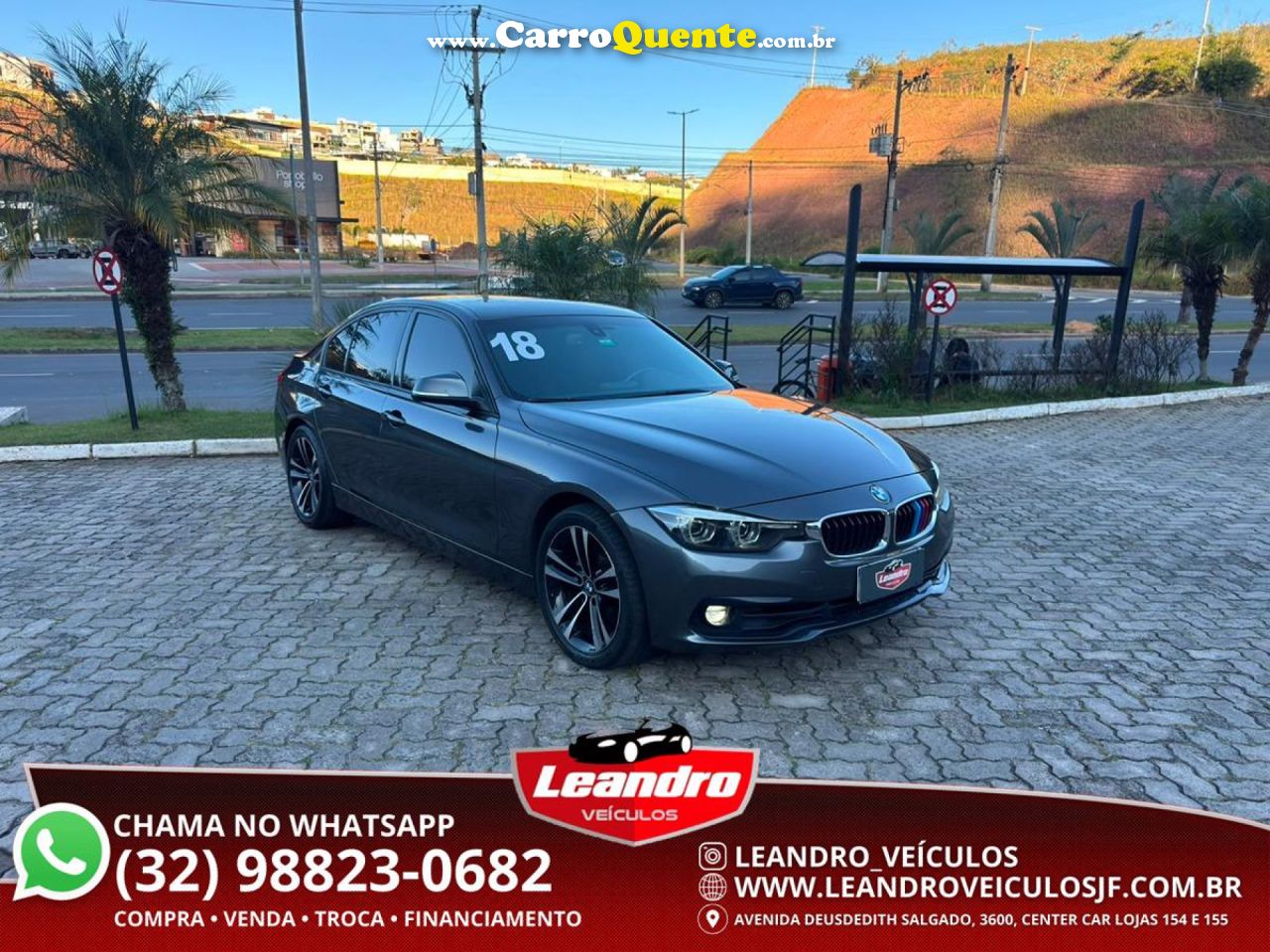 BMW   320IA 2.0 TURBOACTIVEFLEX 16VGP  4P   CINZA 2018 2.0 FLEX - Loja