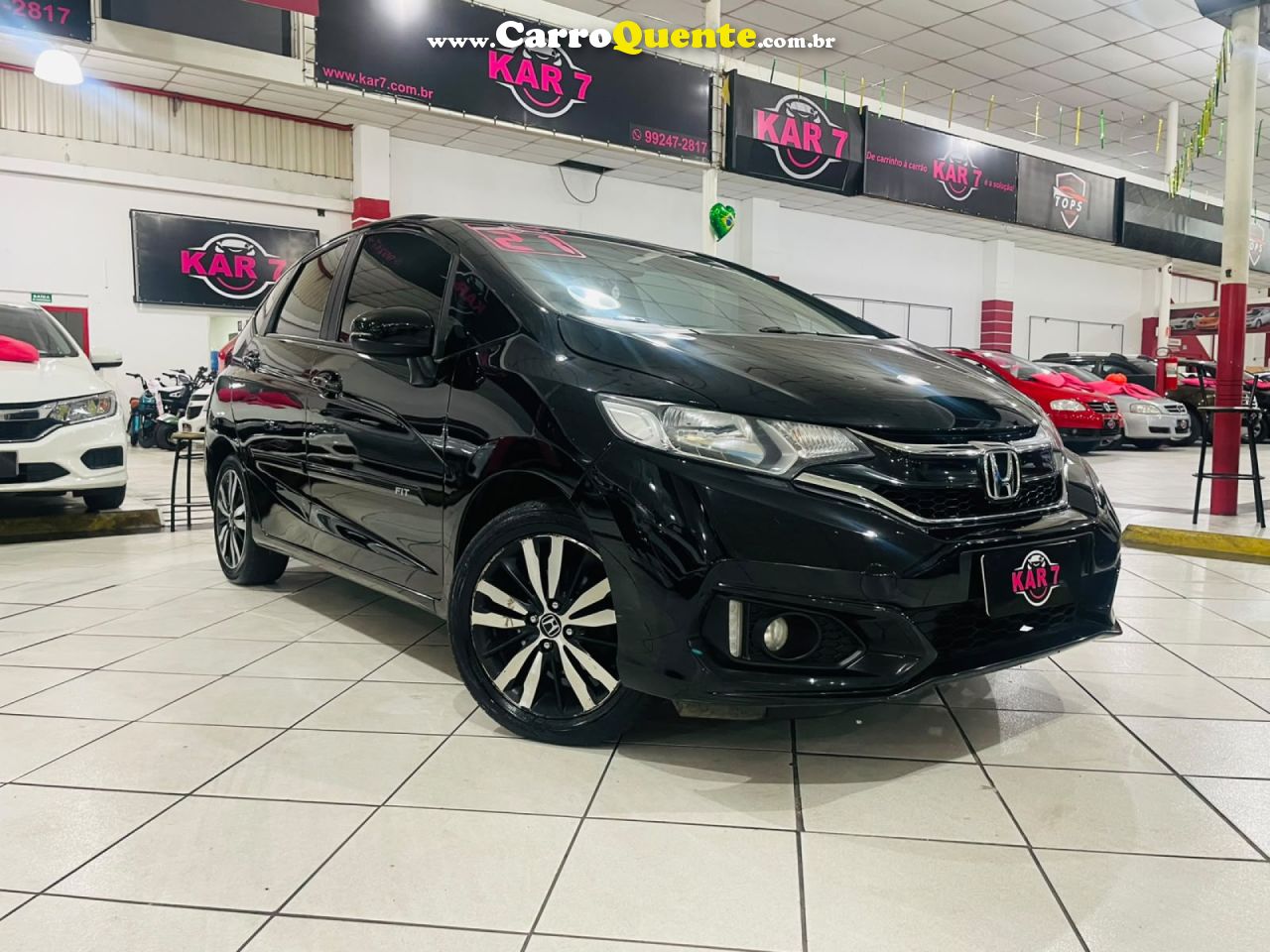 HONDA   FIT EXSEX 1.5 FLEXFLEXONE 16V 5P AUT.   PRETO 2021 1.5 GASOLINA - Loja
