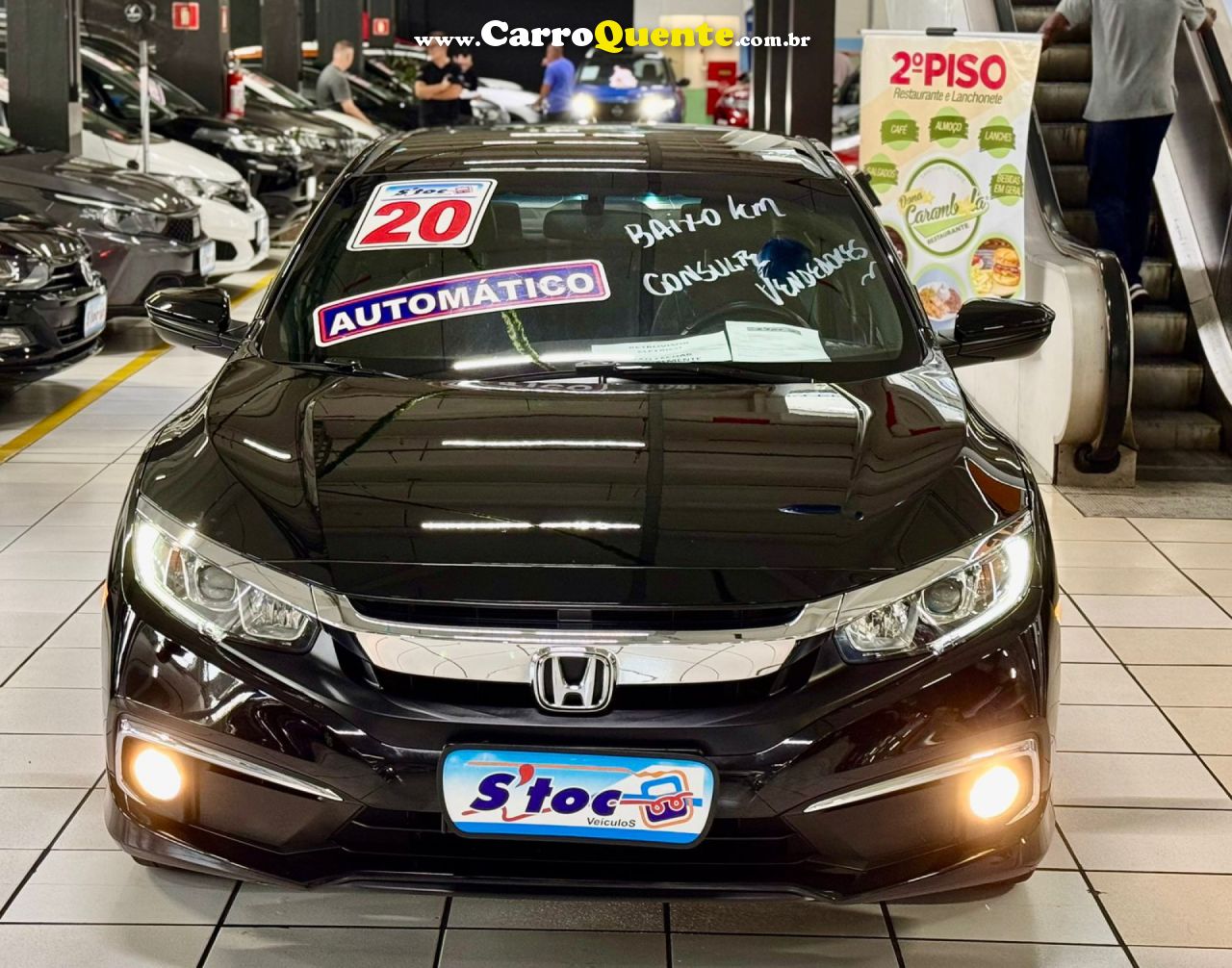 HONDA   CIVIC SEDAN EX 2.0 FLEX 16V AUT.4P   PRETO 2020 2.0 FLEX - Loja