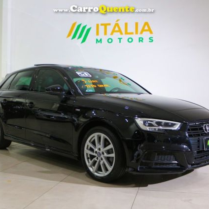 AUDI   A3 SPORTB. S-LINE LIMITED 1.4 TFSI TIP.   PRETO 2020 1.4 GASOLINA