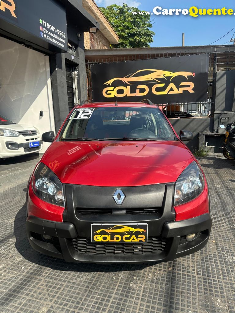 RENAULT   SANDERO STEPWAY HI-F. R. CURL 1.6 16V 5P   VERMELHO 2012 1.6 GASOLINA - Loja