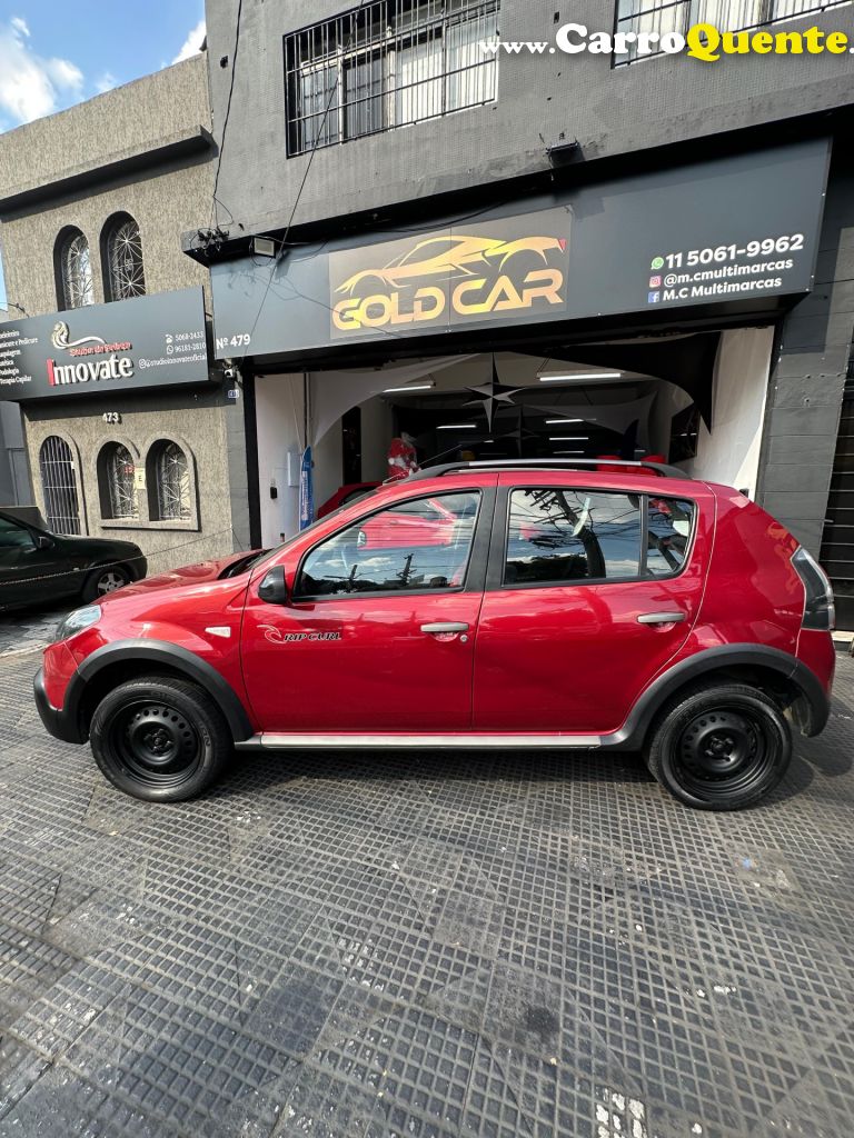 RENAULT   SANDERO STEPWAY HI-F. R. CURL 1.6 16V 5P   VERMELHO 2012 1.6 GASOLINA - Loja