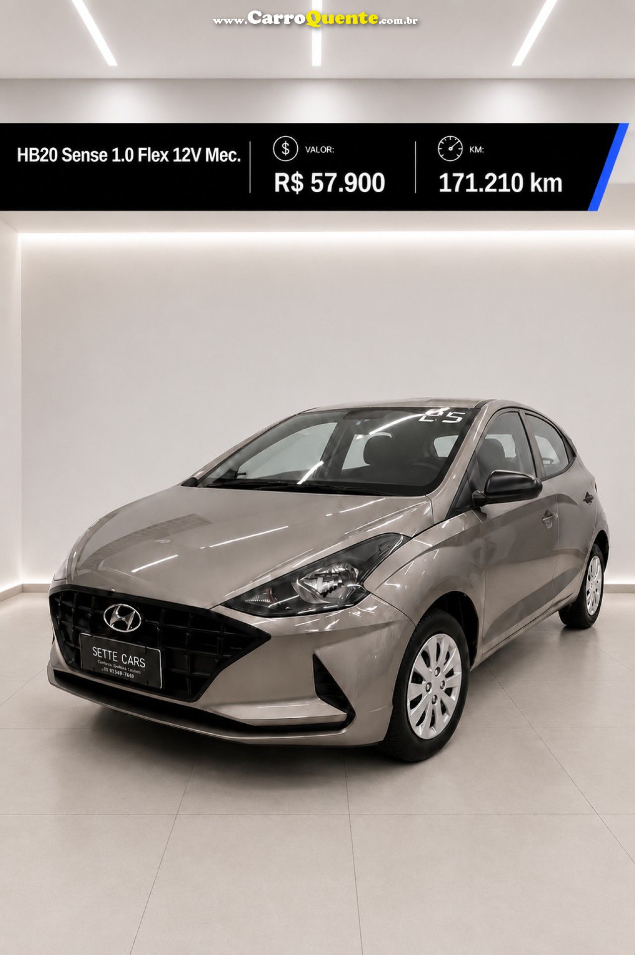 HYUNDAI   HB20 SENSE 1.0 FLEX 12V MEC.   PRATA 2020 1.0 FLEX - Loja