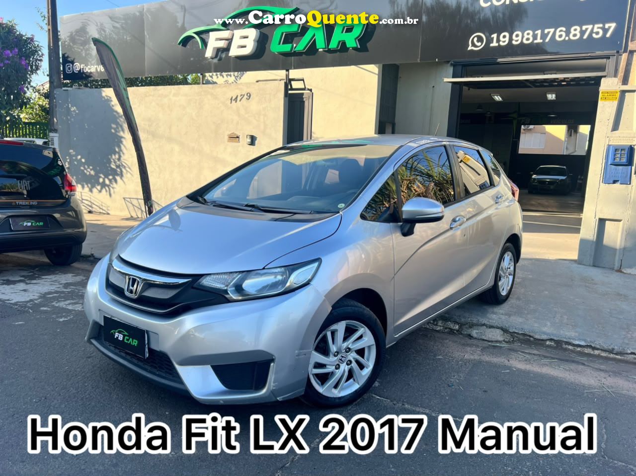 HONDA   FIT LX 1.5 FLEXONE 16V 5P MEC.   PRATA 2017 1.5 FLEX - Loja