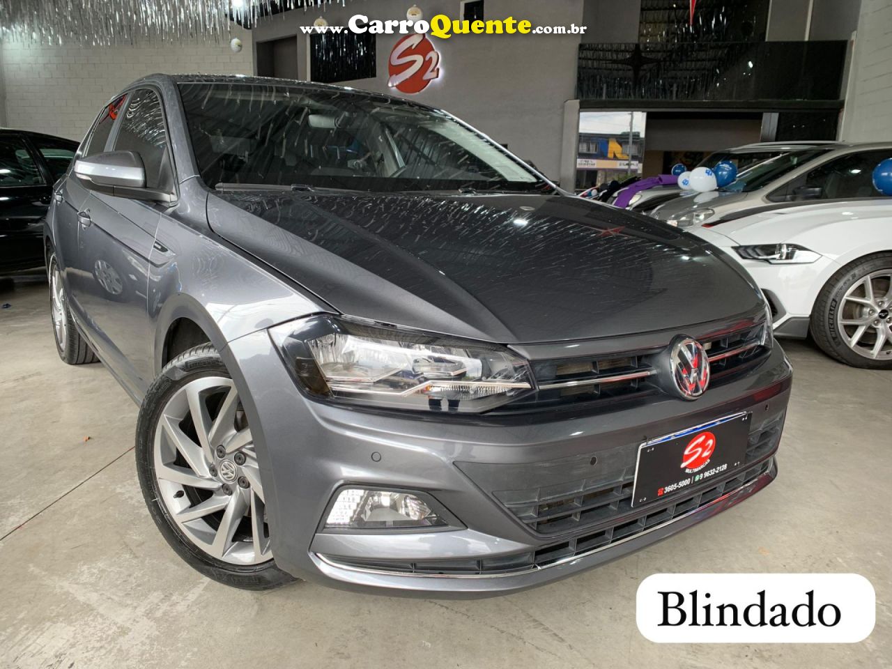 VOLKSWAGEN   POLO HIGHLINE 200 TSI 1.0 FLEX 12V AUT.   CINZA 2020 1.0 FLEX - Loja