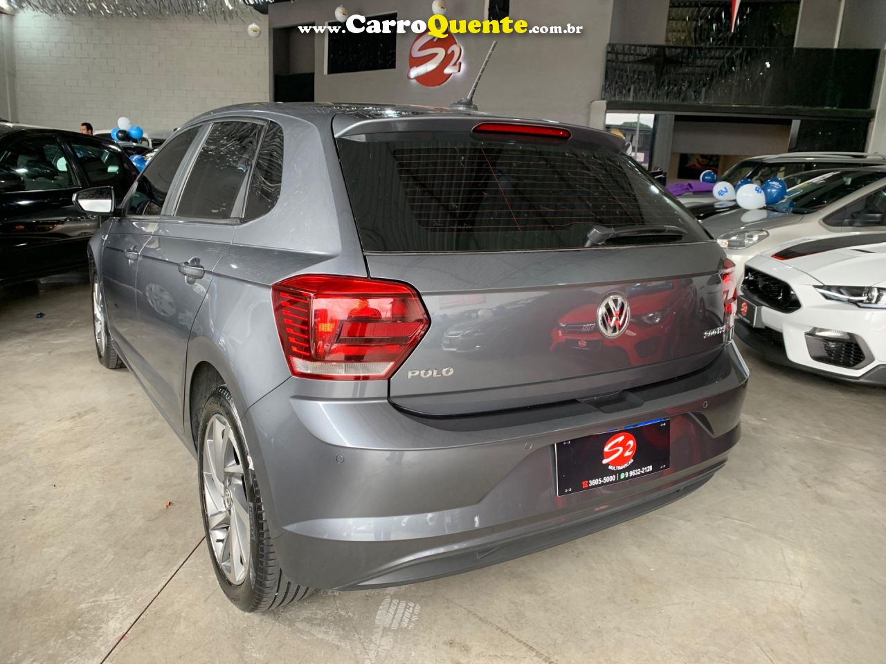 VOLKSWAGEN   POLO HIGHLINE 200 TSI 1.0 FLEX 12V AUT.   CINZA 2020 1.0 FLEX - Loja