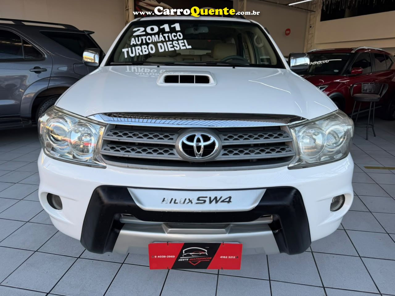 TOYOTA   HILUX SW4 SRV D4-D 4X4 3.0 TDI DIES. AUT   BRANCO 2011 3.0 DIESEL - Loja