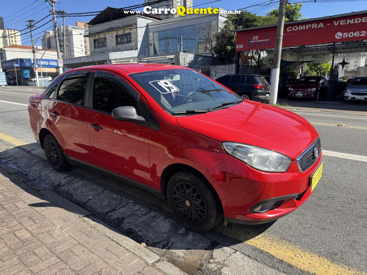 FIAT   GRAND SIENA ATTRACTIVE 1.0 FLEX 8V 4P   VERMELHO 2019 1.0 FLEX - Loja